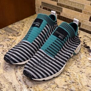 MEN’s Adidas Original EQT SUPPORT Sock Sneaker Size: 10, Teal Green Black